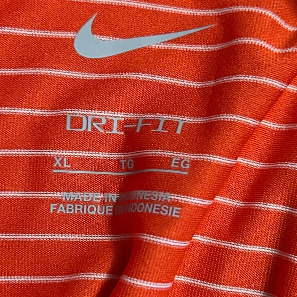 Nike Orange Striped Virginia Cavaliers Golf Tour Polo NEW Size XL Embroidered - Picture 5 of 7